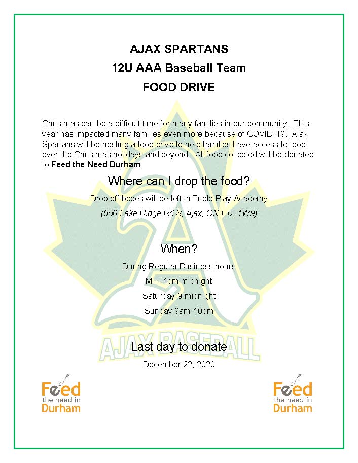 Spartans Food Drive